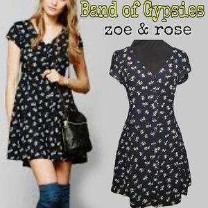 1990s style daisy grunge band of gypsies mini dress